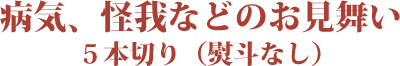 病気、怪我などのお見舞い5本切り(熨斗なし)