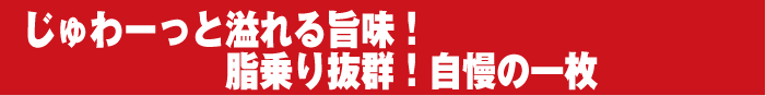 じゅわーっと溢れる旨味!脂のり抜群!自慢の一枚